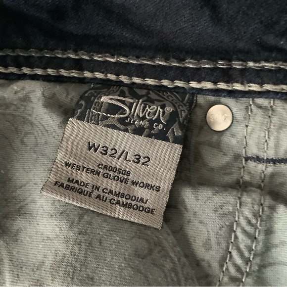 SILVER “BERKLEY” DARK WASH JEANS SIZE 32 - Picture 6 of 6